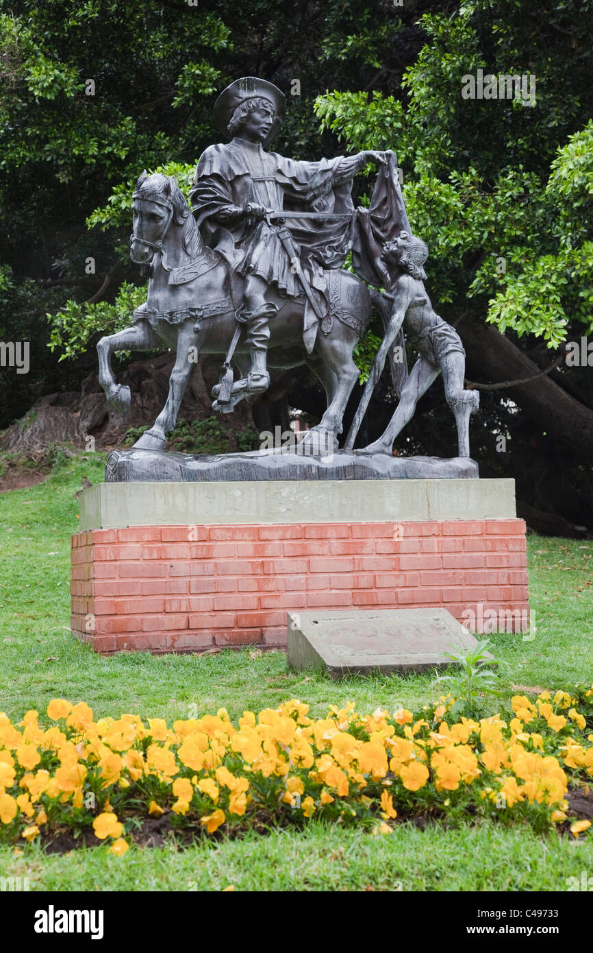Statue with man on horse, Buenos Aires, Argentina, South America. Stock Photo