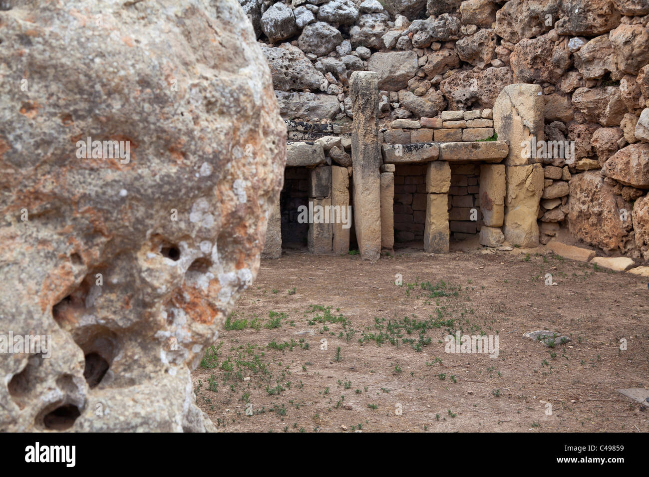 Ancient World heritage site,Ggantija Gozo Stock Photo
