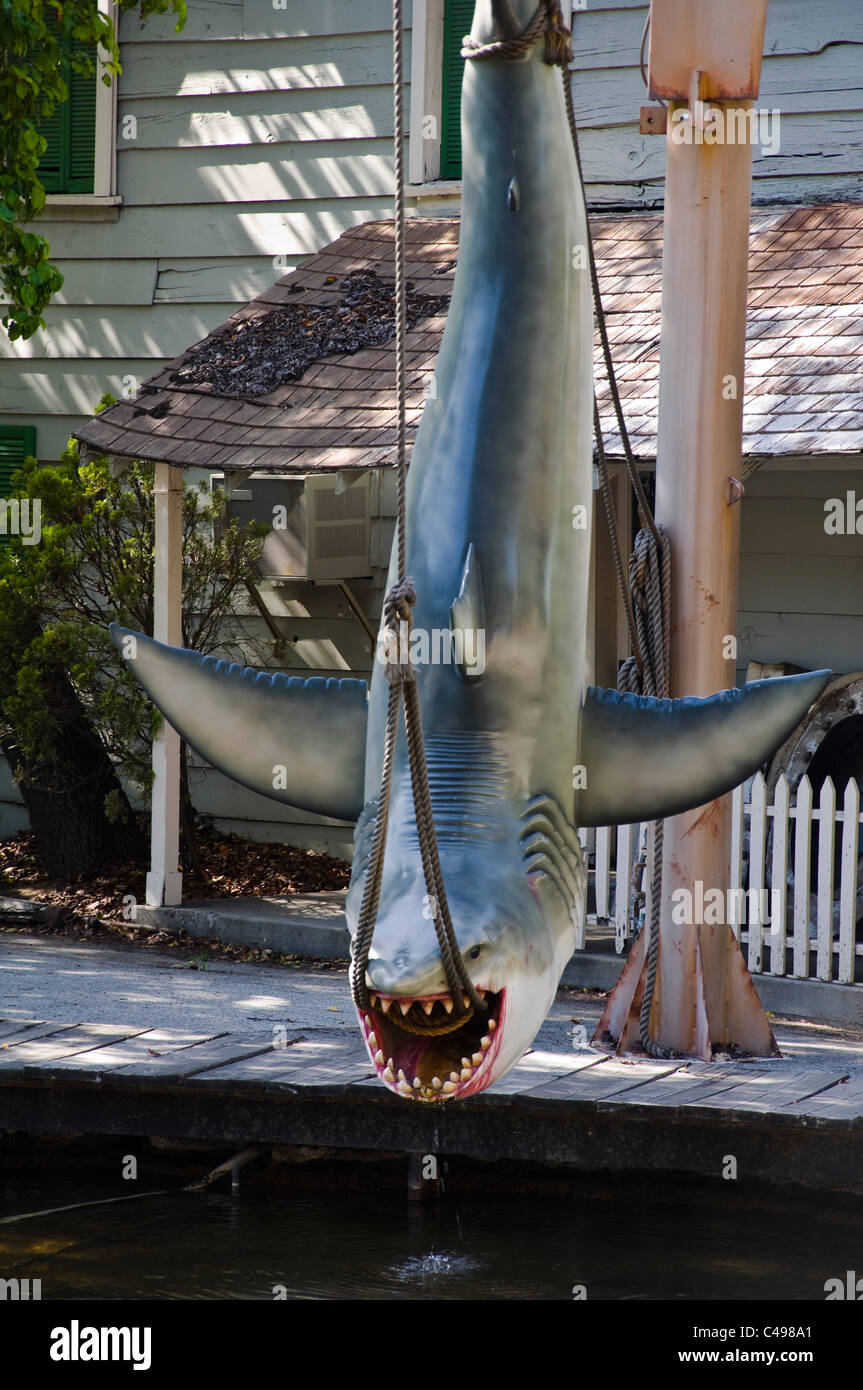 Jaws Ride at Universal Studios, Los Angeles, California, USA Stock