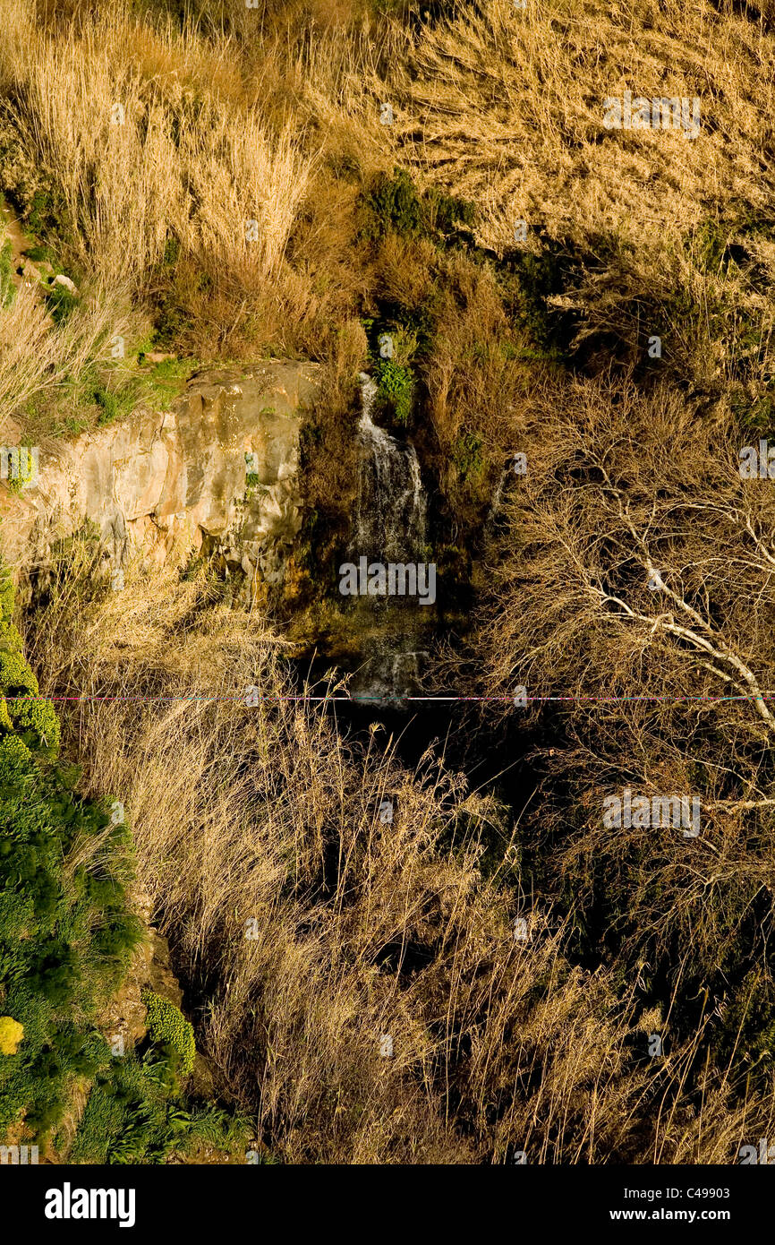 Aerial photograph of a stream in the southern Golan Heights Stock Photo