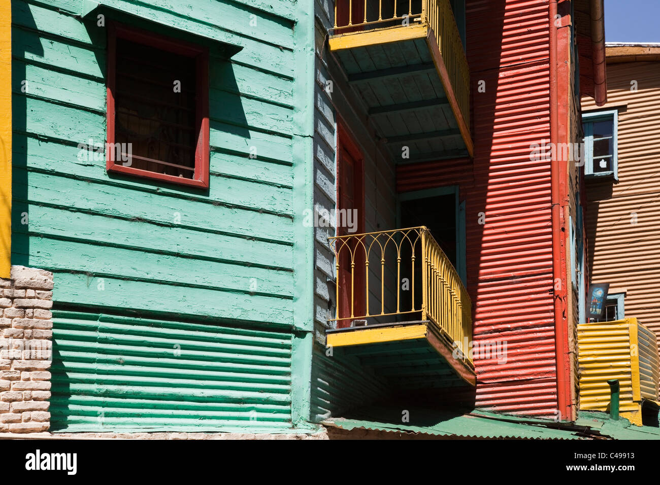 Colorfully painted buildings of the Caminito in La Boca district, Buenos Aires, Argentina, South America. Stock Photo