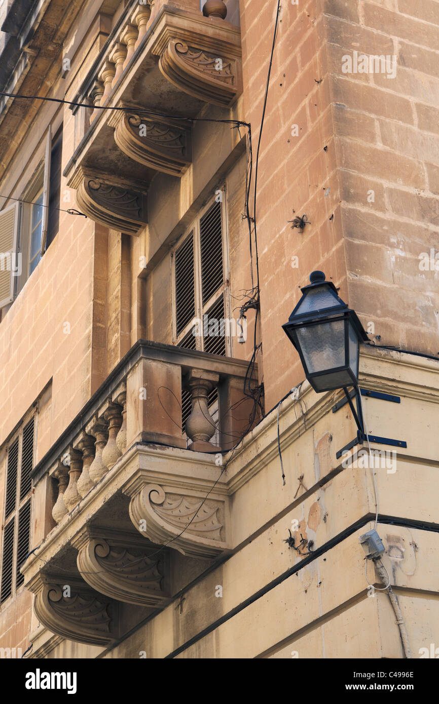 Window and balcony Valletta, Malta Stock Photo