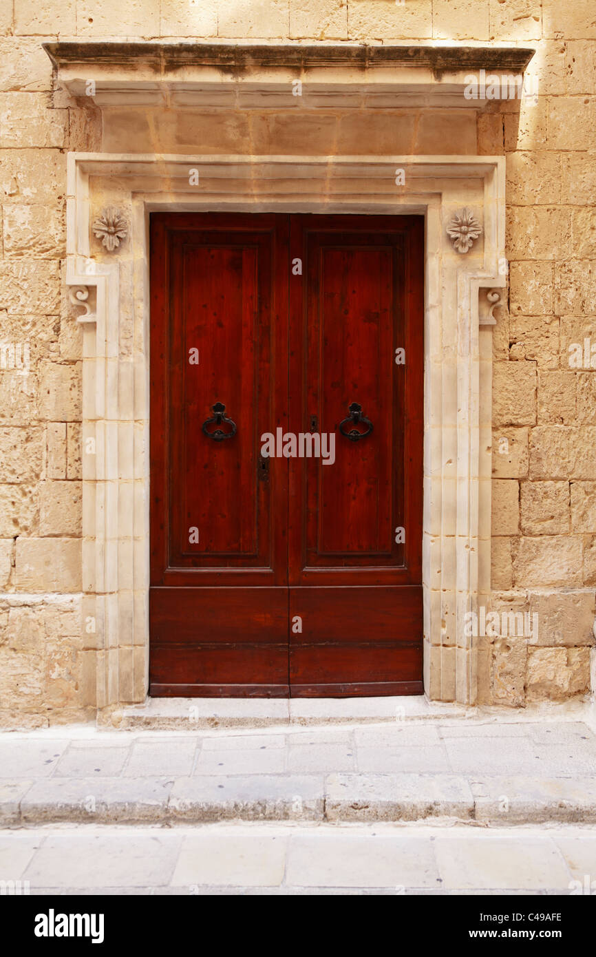 Old door Mdina, Malta Stock Photo