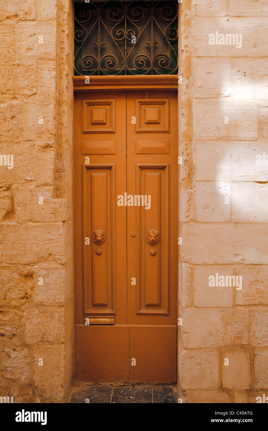 Old door Mdina, Malta Stock Photo