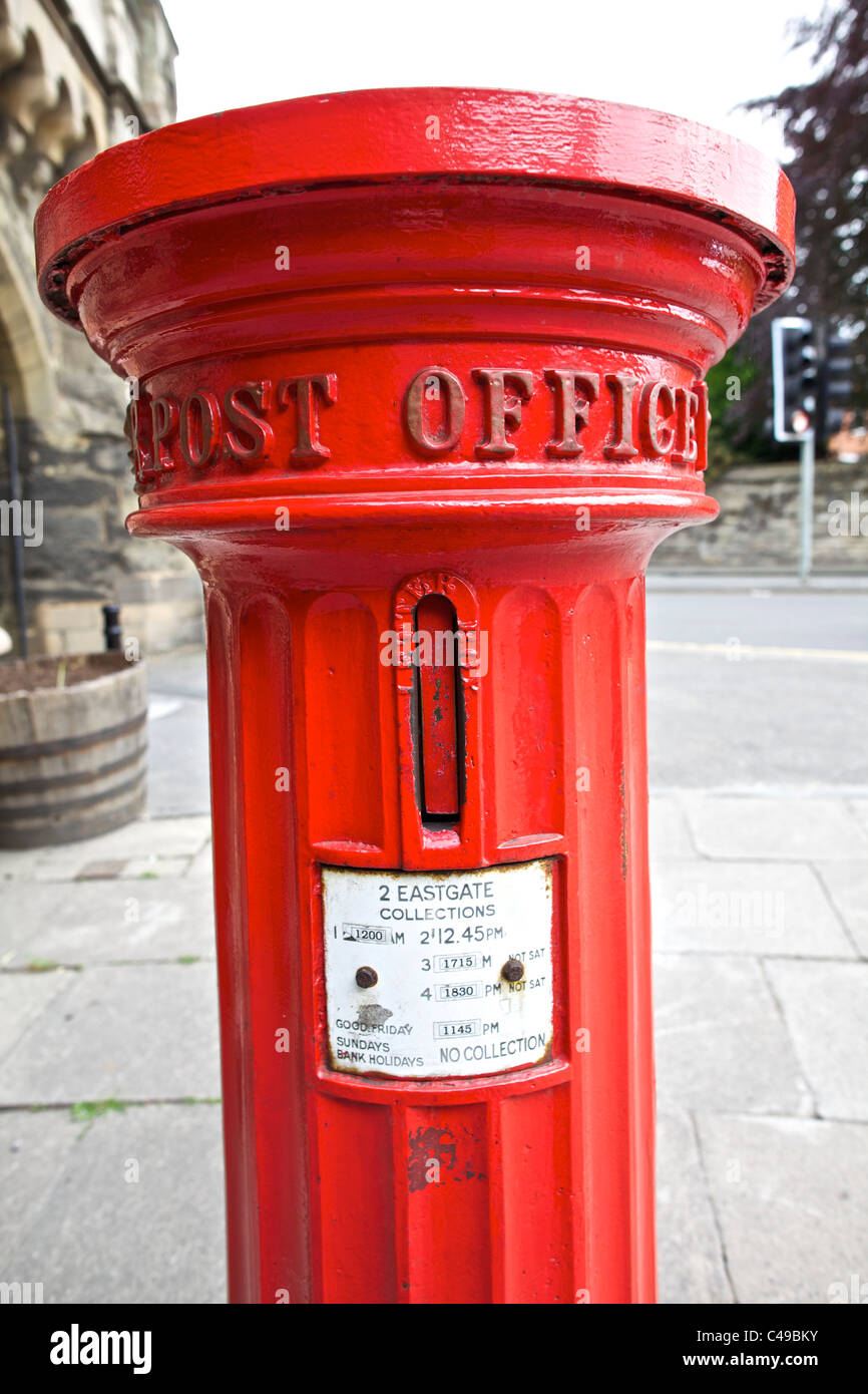 Old post office pillar box in Warwick Stock Photo Alamy