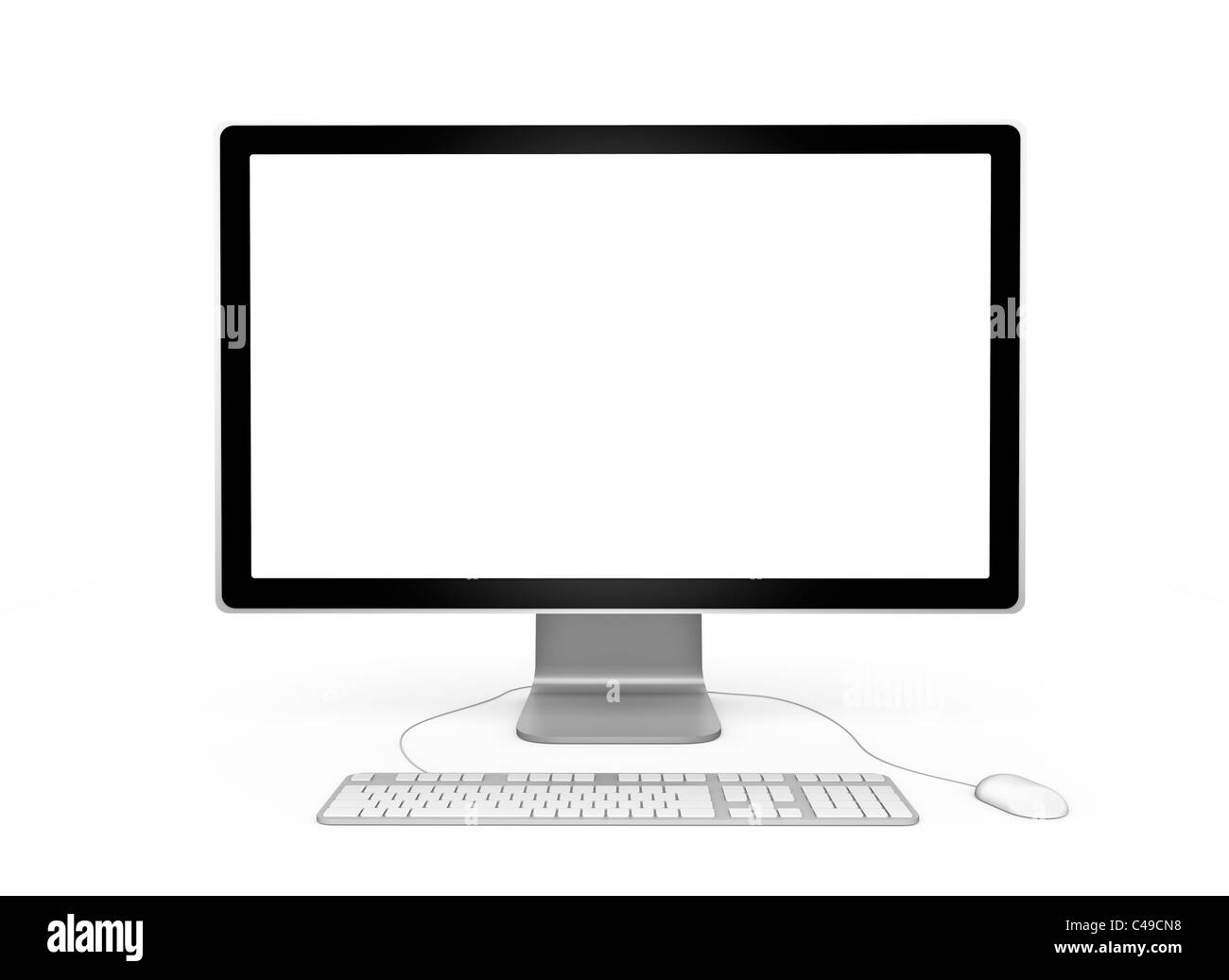 desktop-computer-with-blank-screen-stock-photo-alamy