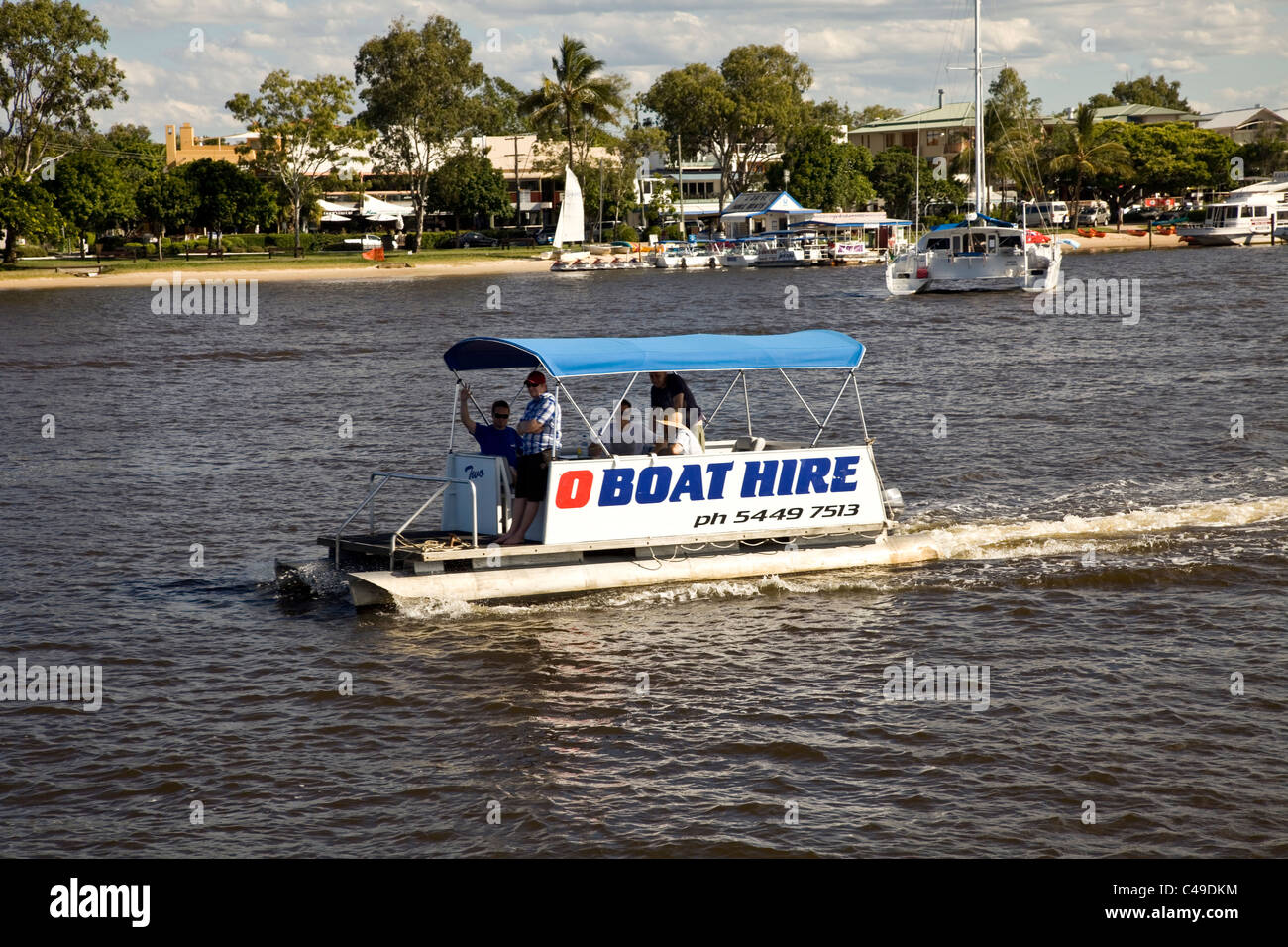Hire boat at Noosa, Queensland Stock Photo Alamy