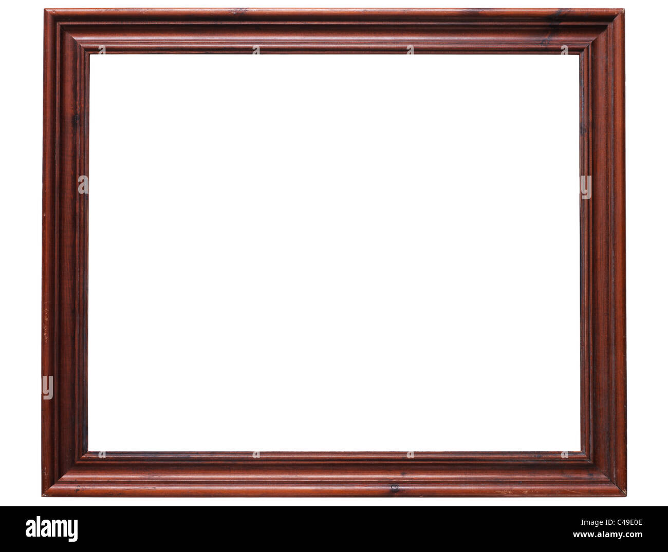 Wooden picture frame 3-color shade and gold. Backing board- can be removed  with 1 step selection (image is selection friendly Stock Photo - Alamy