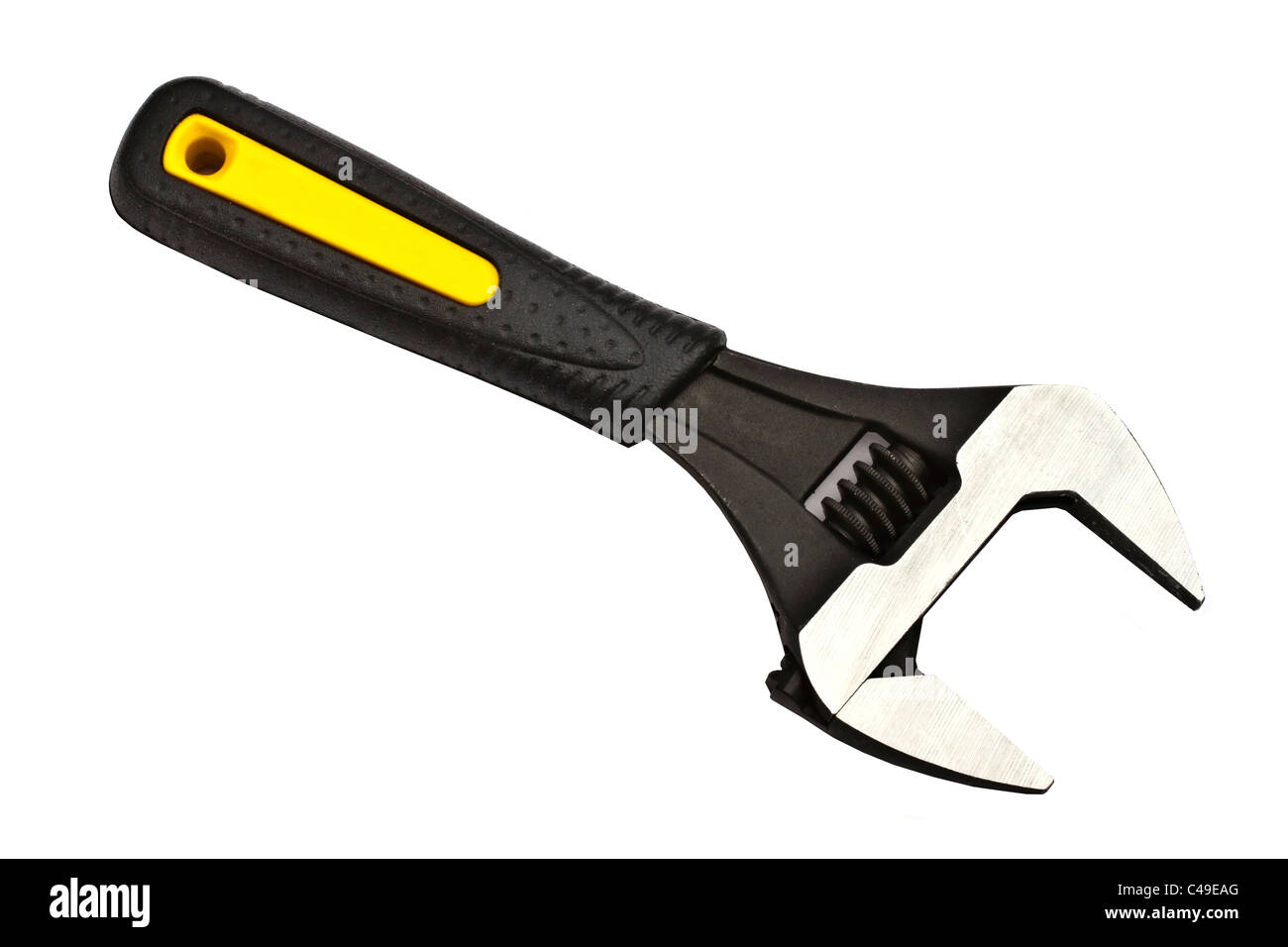 Adjustable wrench isolated on white background Stock Photo - Alamy