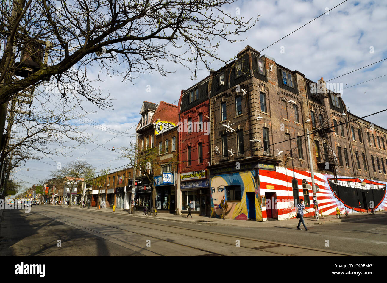 Wall murals in West Queen street, Toronto, Ontario, Canada Stock Photo