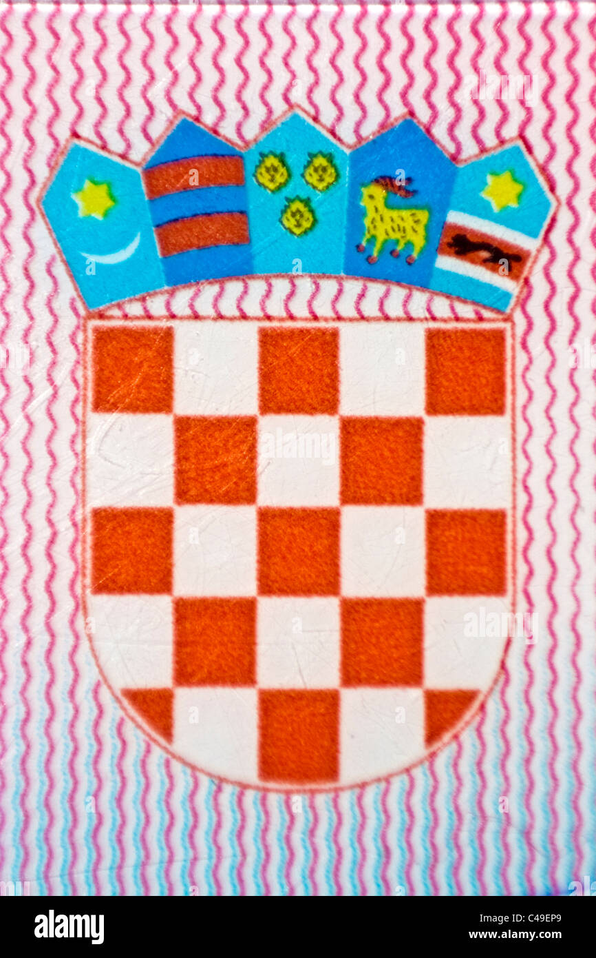 Croatian identity card detail Stock Photo