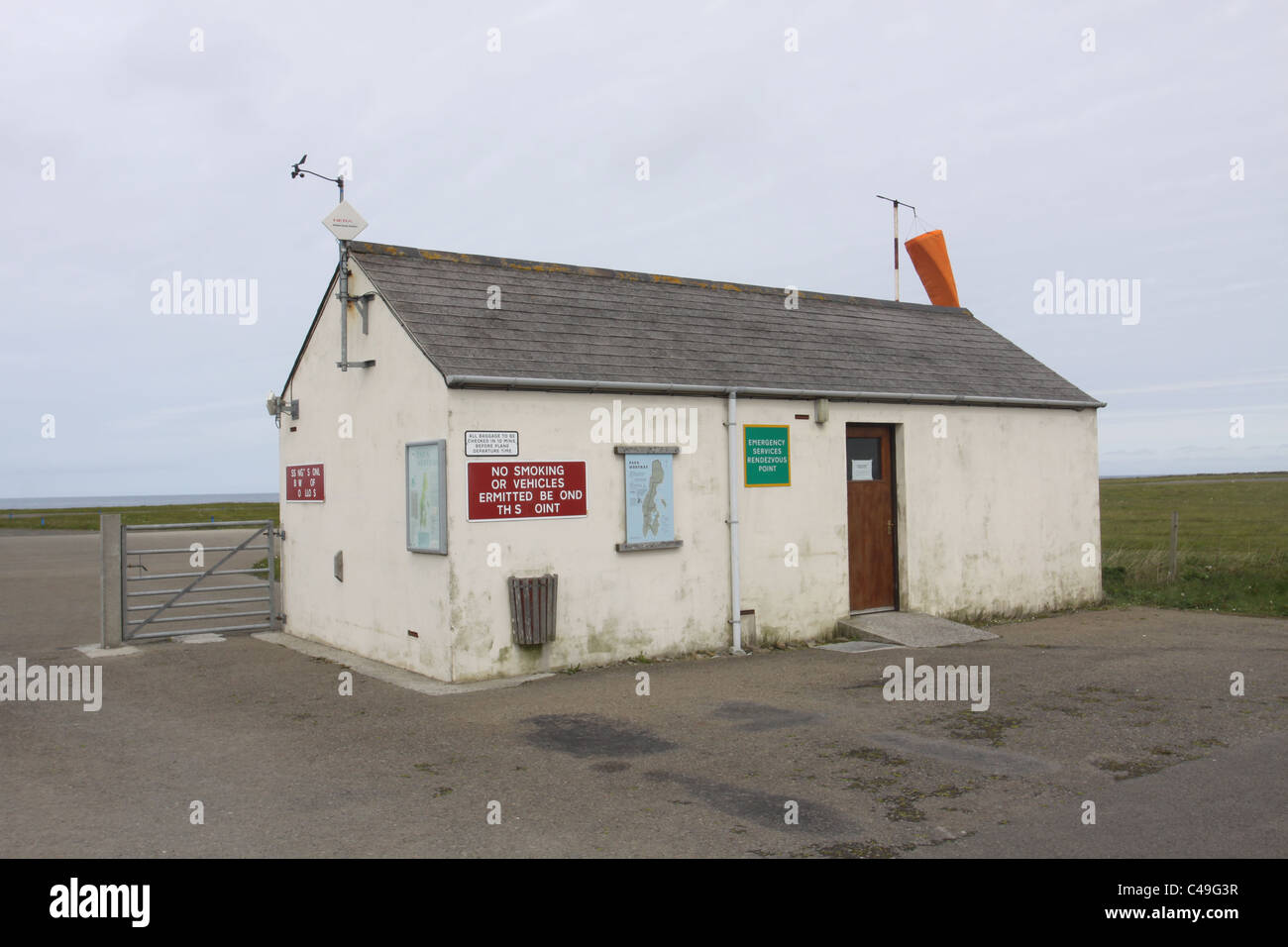 Papa Westray airport Orkney Scotland May 2011 Stock Photo