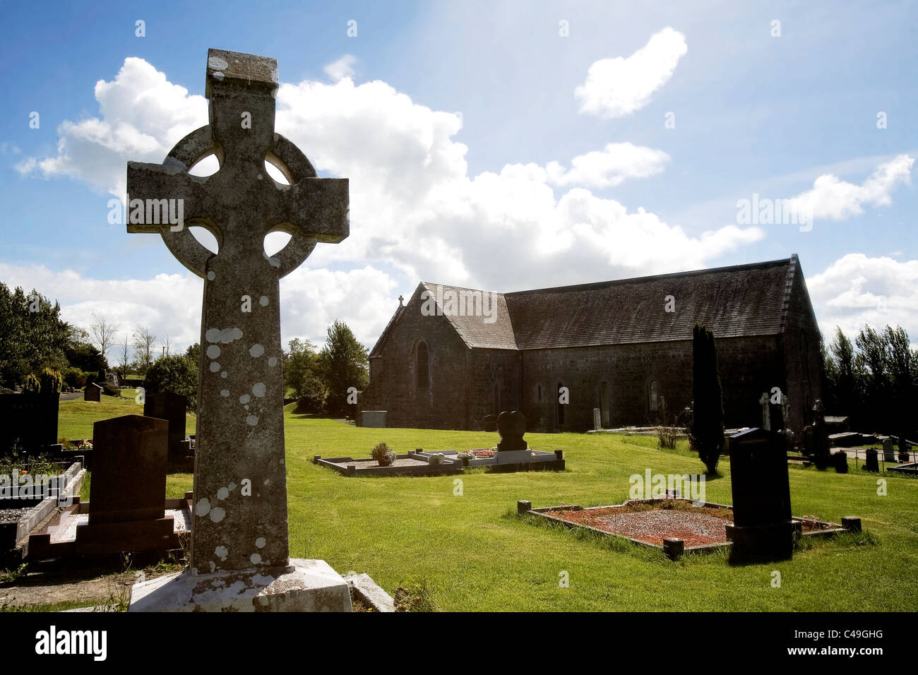 Photograph of an ancient cemetery in Ireland Stock Photo