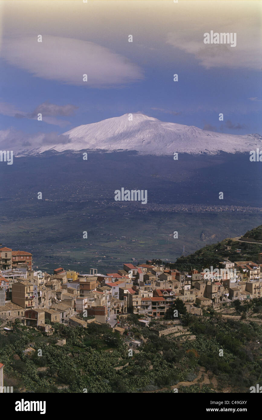 Photograph of mount Etna in Sicily Italy Stock Photo Alamy