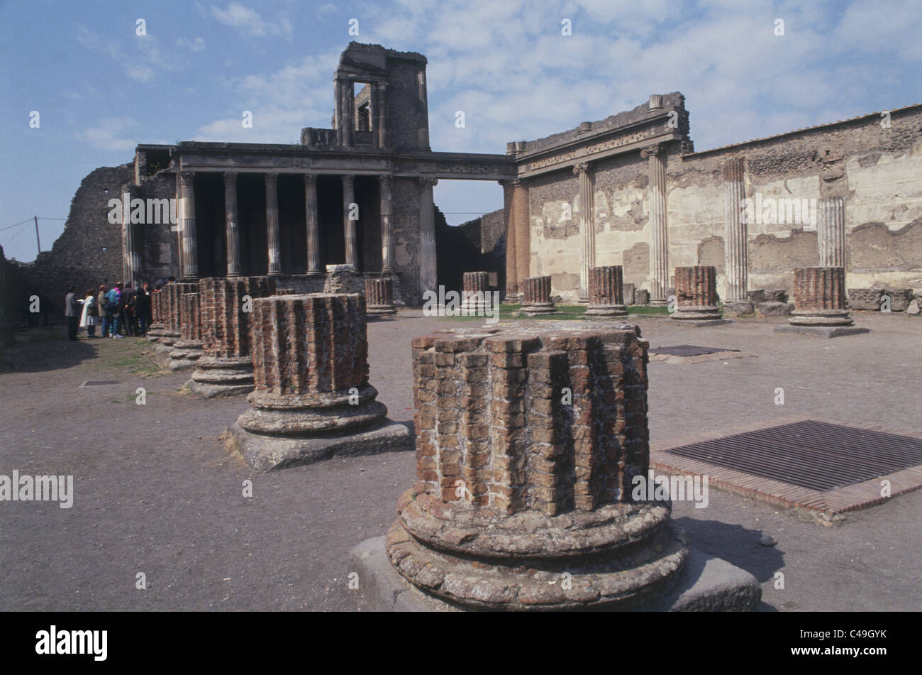 Photograph of an ancient Roman temple in Italy Stock Photo
