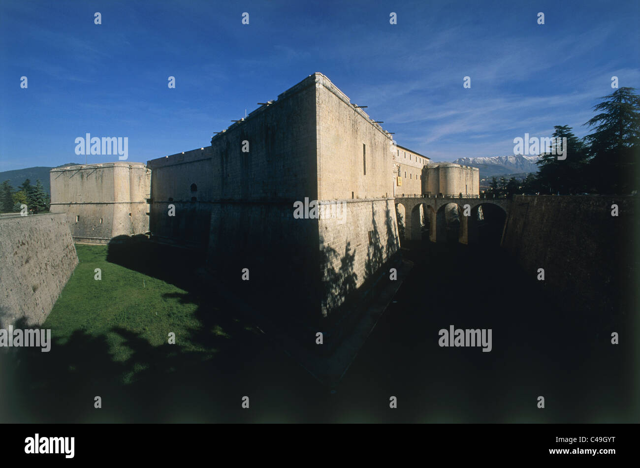 Photograph of a castle in Italy Stock Photo