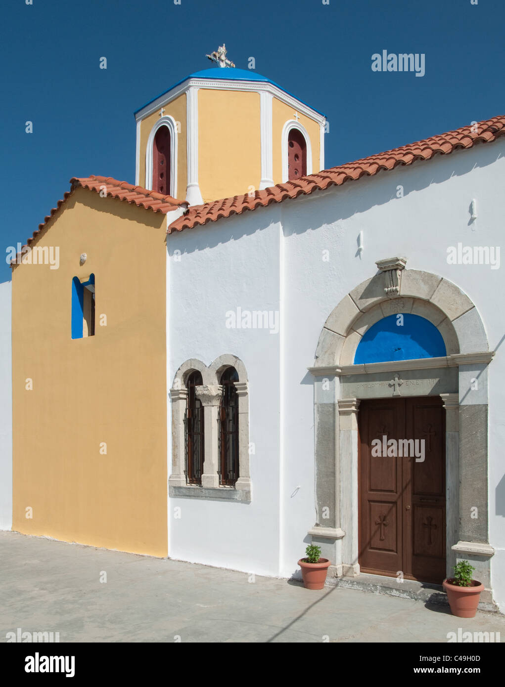 Church. Zia, Kos Island, Greece. Stock Photo