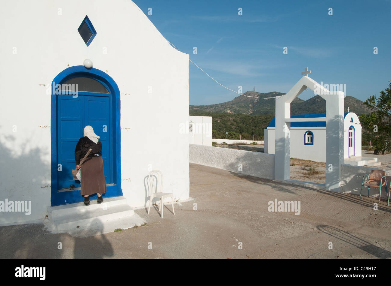 Monastery The Resurrection. Kos Island, Greece. Stock Photo