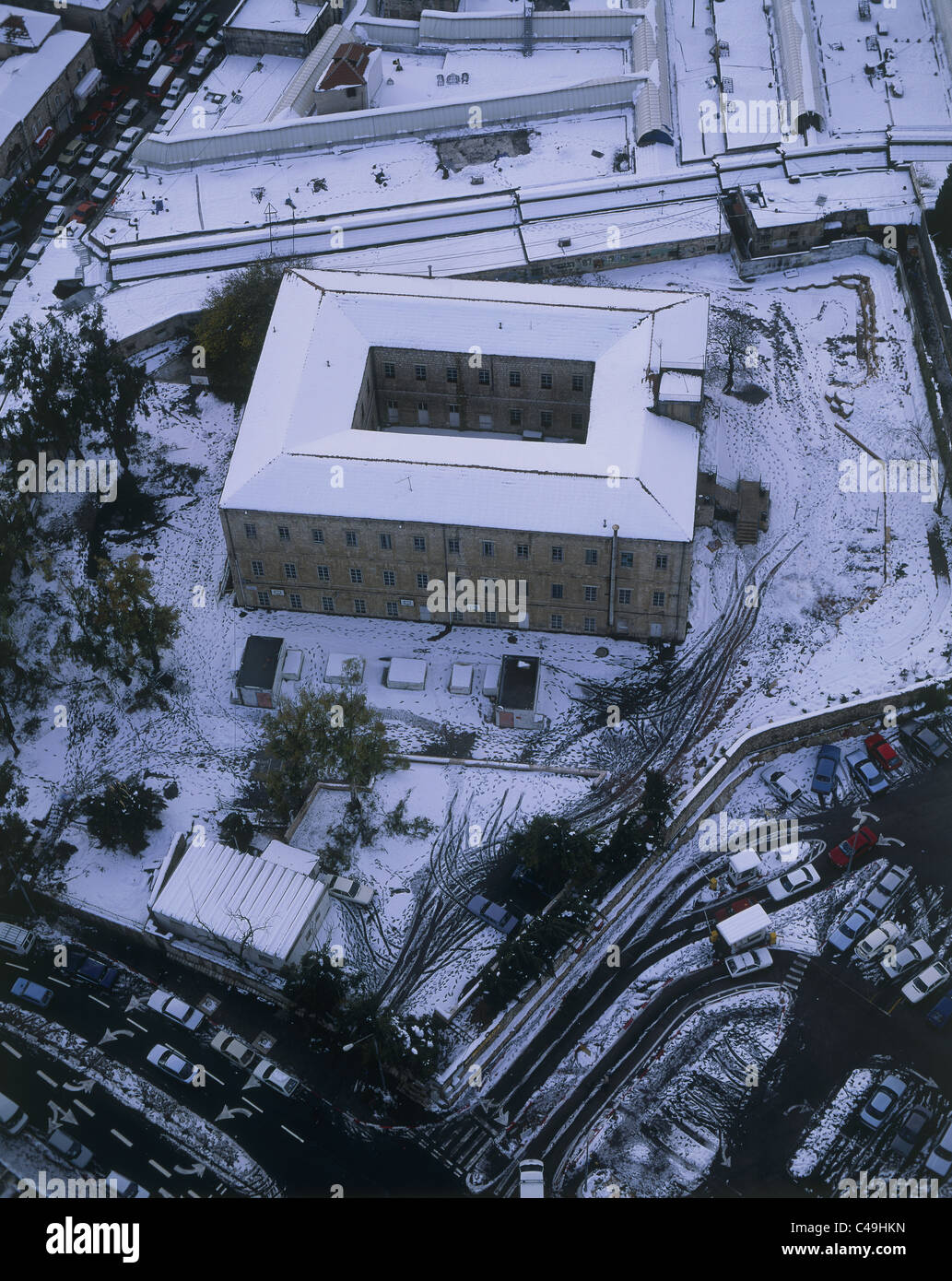 Aerial photograph of Jerusalem after snow storm Stock Photo - Alamy