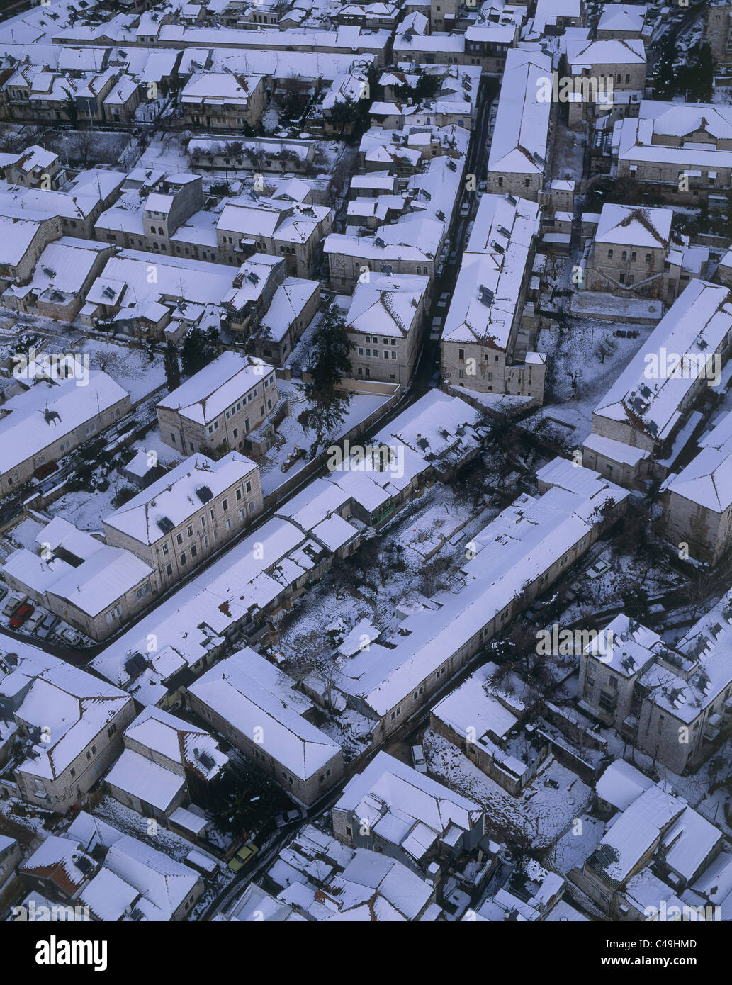 Aerial photograph of Jerusalem after snow Stock Photo - Alamy