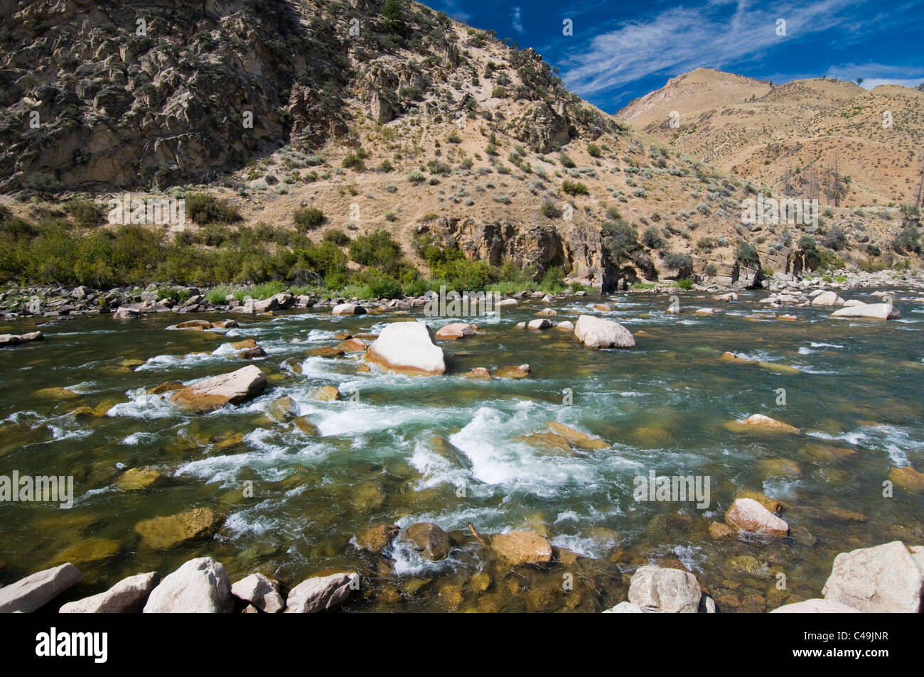 Haystack Rapids on the Middle Fork Salmon River ID Stock Photo