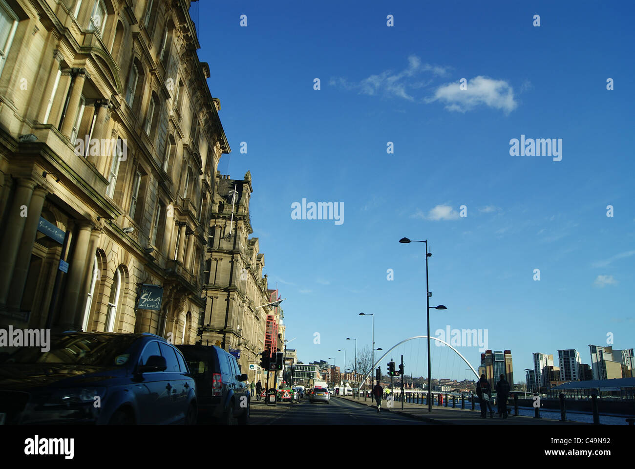 Newcastle City center street scene Stock Photo - Alamy