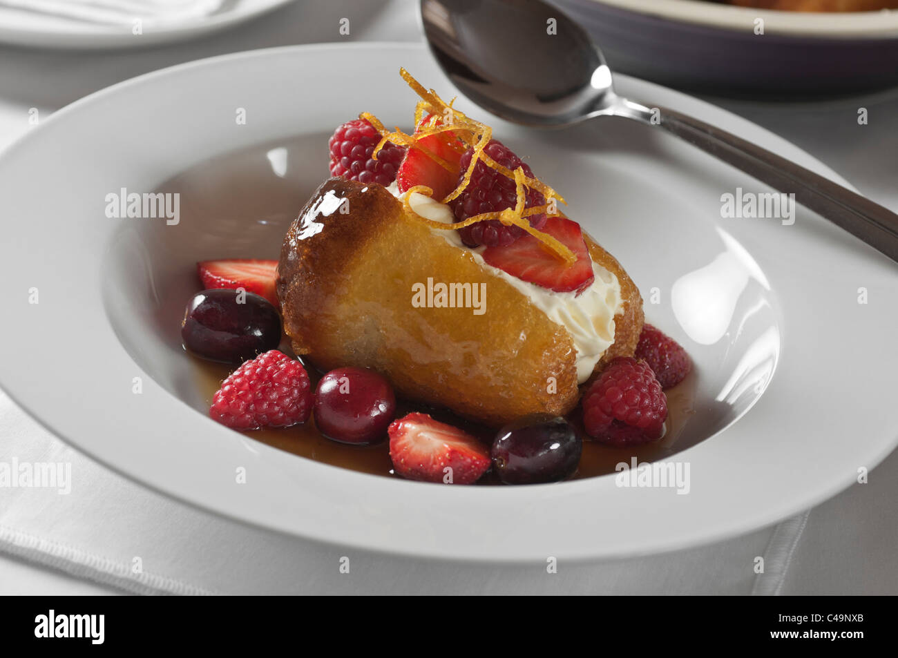 Rum babas dessert Stock Photo Alamy