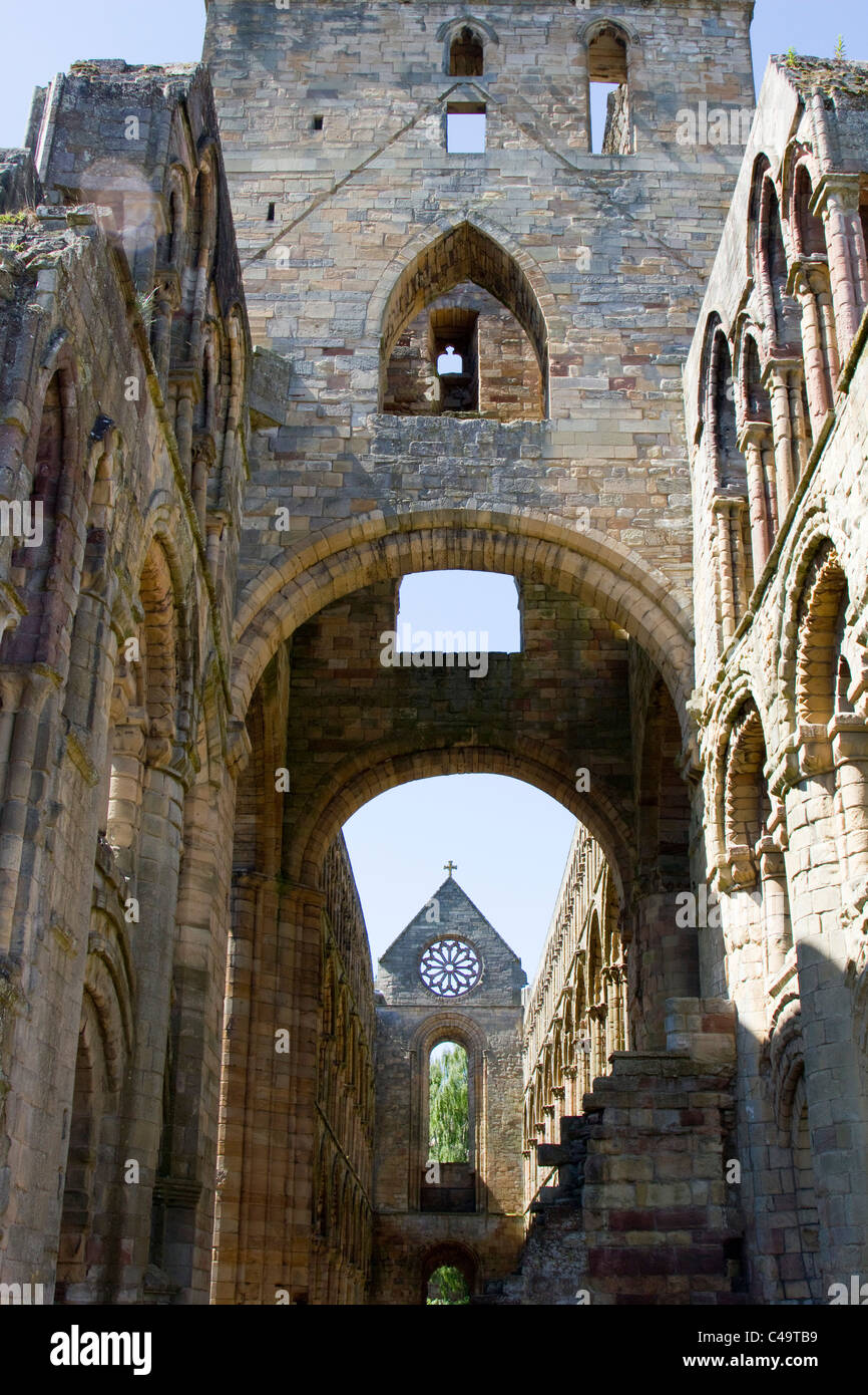 Jedburgh abbey ruins scottish borders scotland Stock Photo