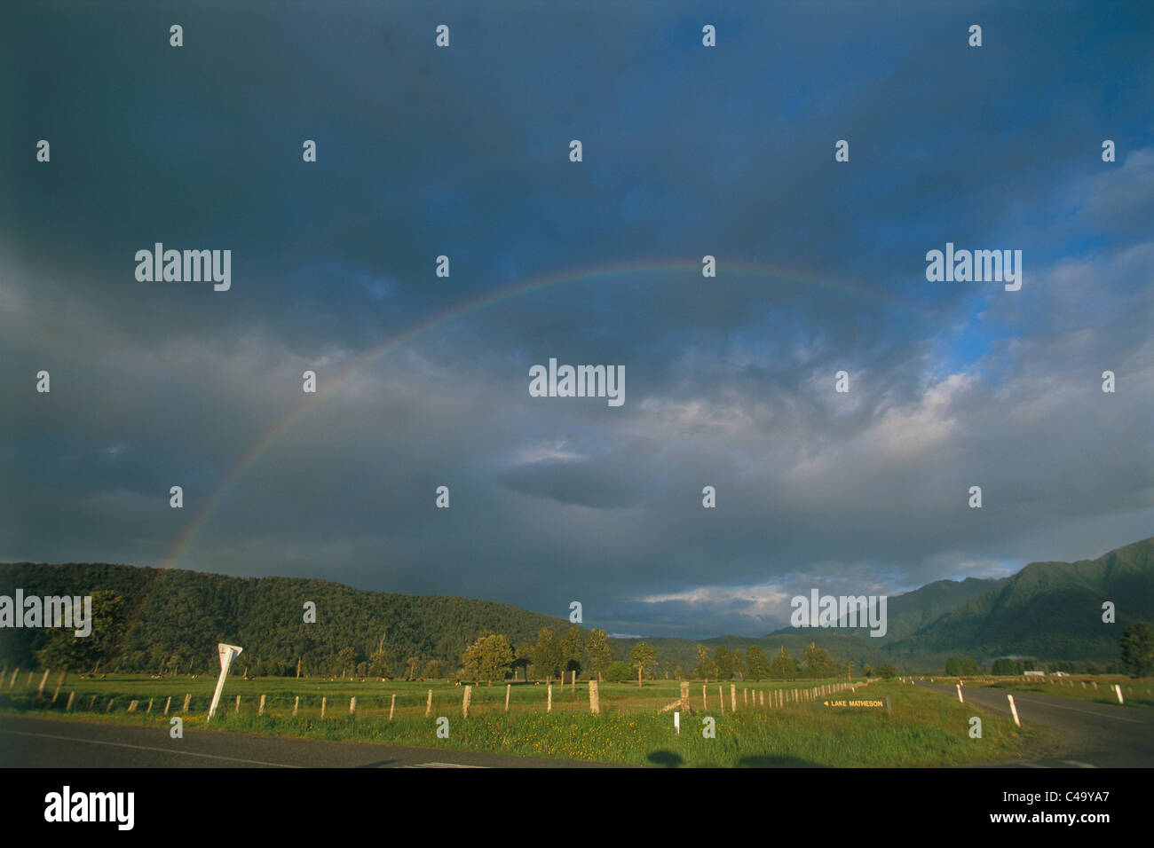 Photograph of afternoon rain shower in New Zealand Stock Photo Alamy