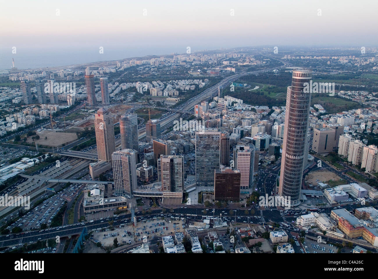 Aerial photograph of downtown Ramat Gan Stock Photo - Alamy
