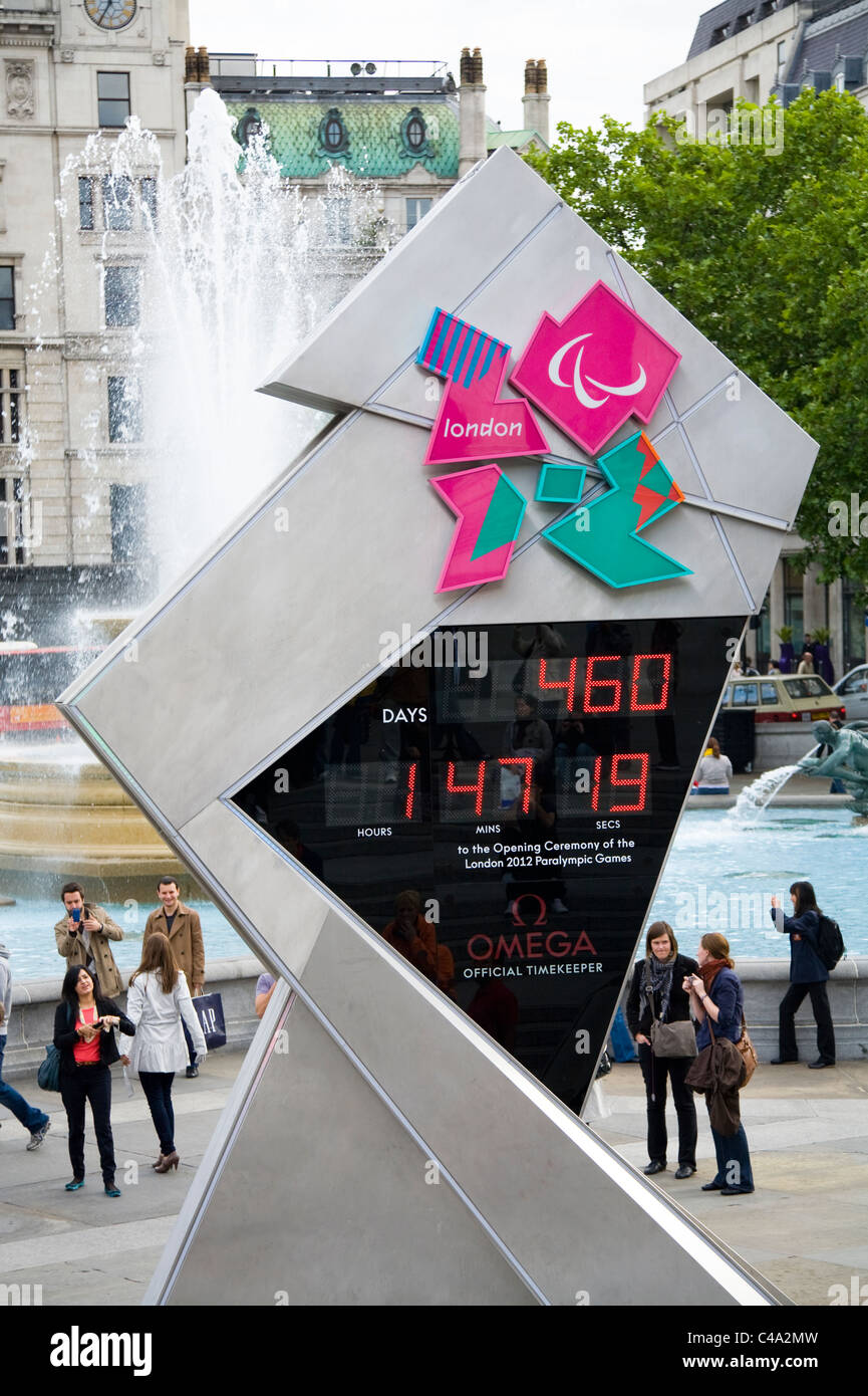 Olympic 2012 countdown clock made by Omega in Trafalgar Square