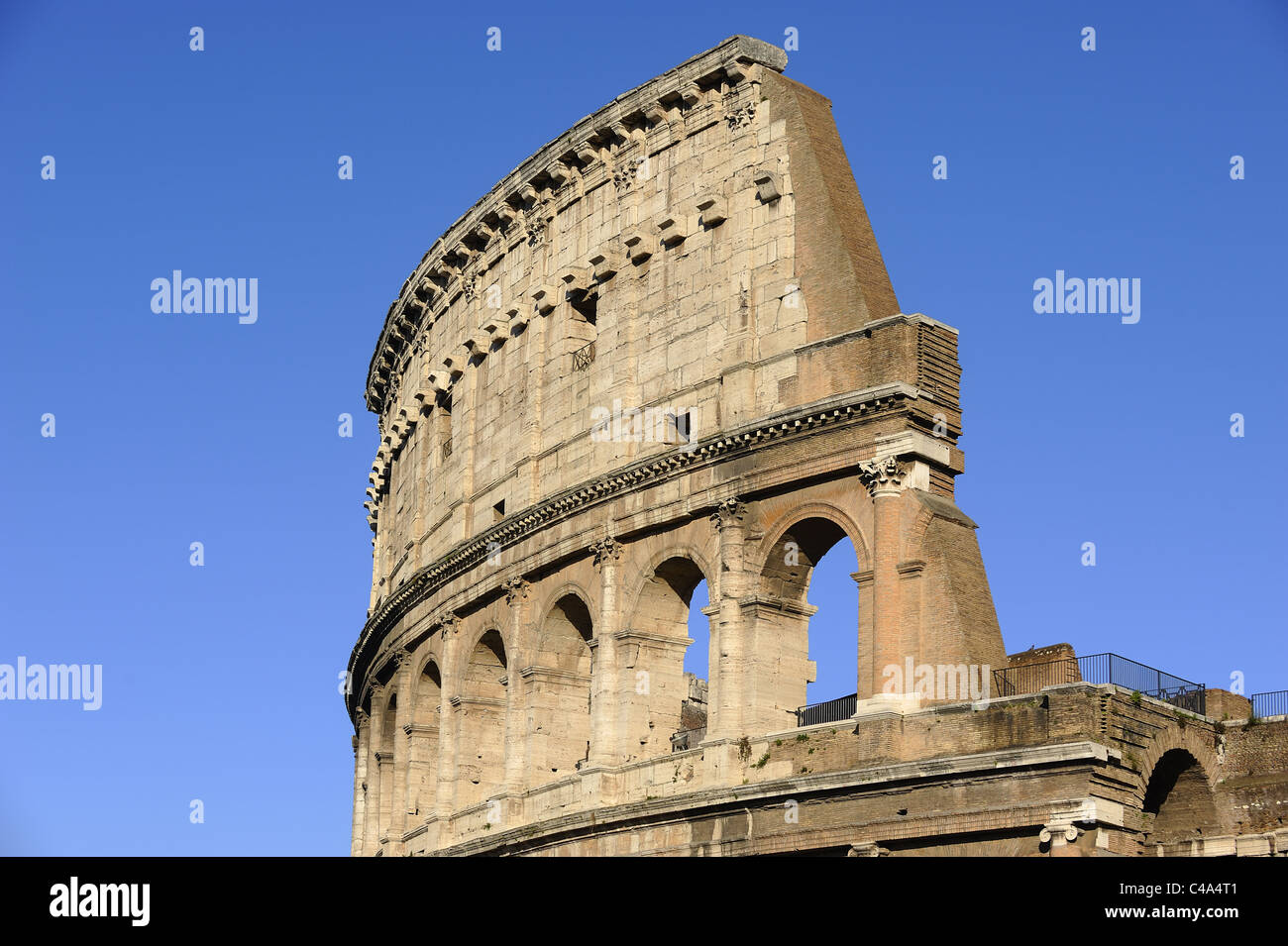 Arches of the Coliseum ancient Roman amphitheatre Rome Italy Stock