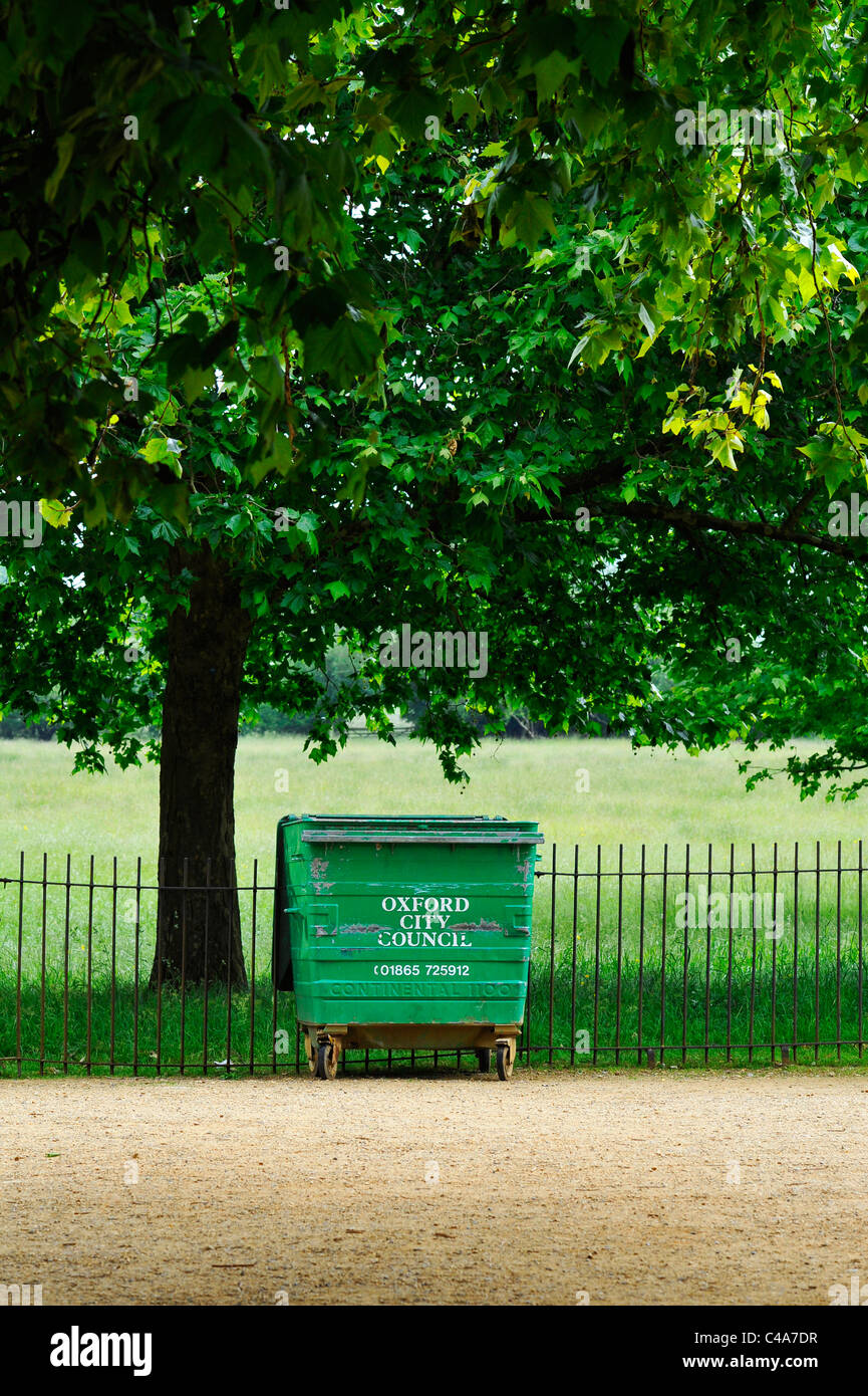 Oxford city council wheelie bin Stock Photo Alamy