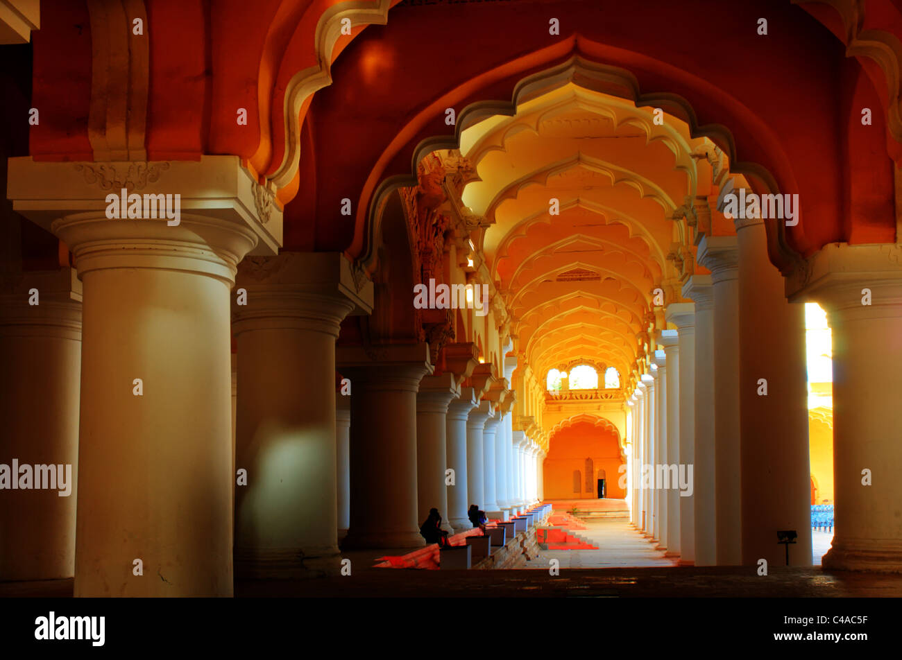 Inside the Thirumalai Nayaka Palace Madurai, South India Stock Photo