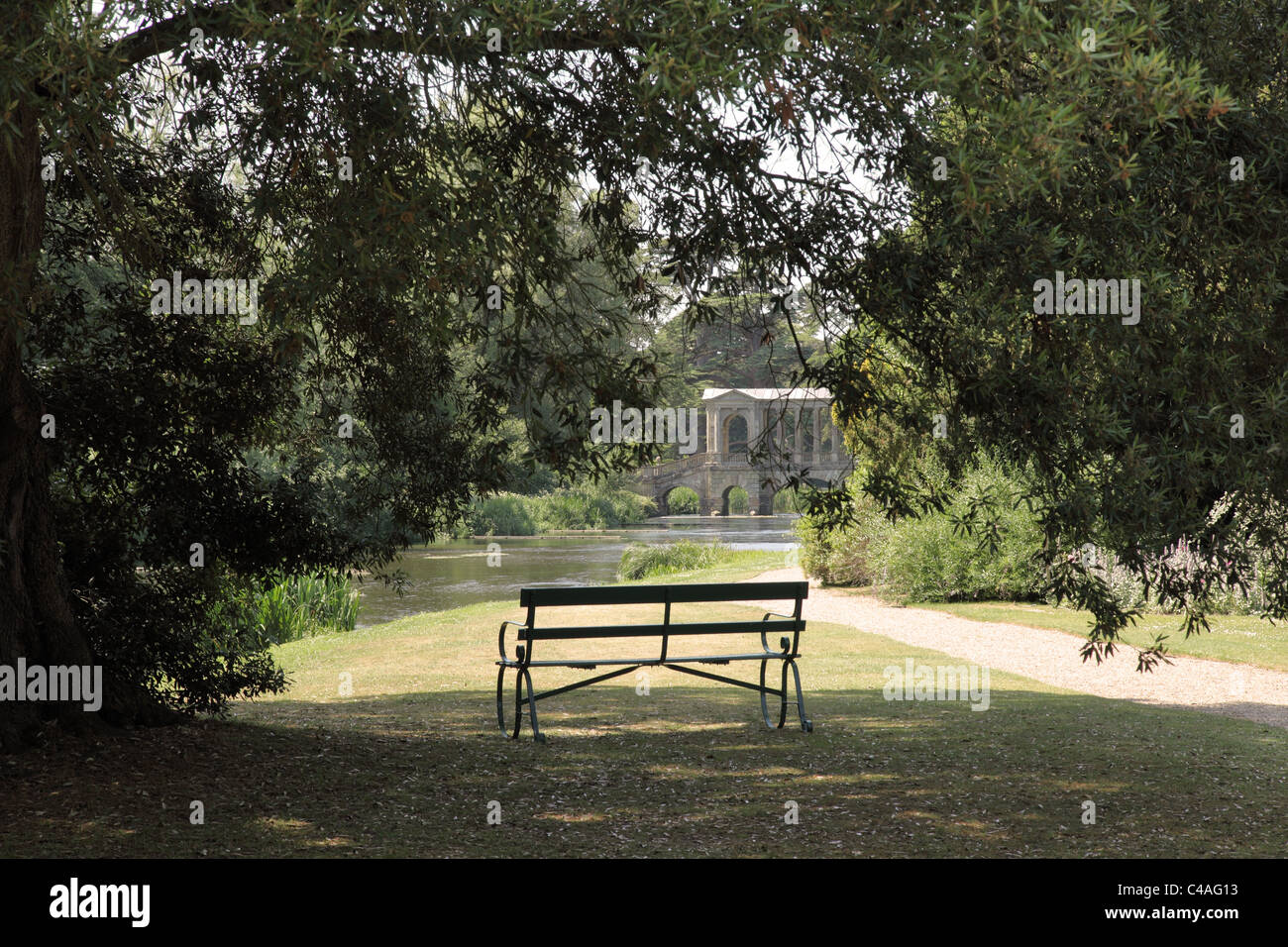 The garden &  Palladian bridge at Wilton House, near Salisbury, Wiltshire, England, UK , Stock Photo