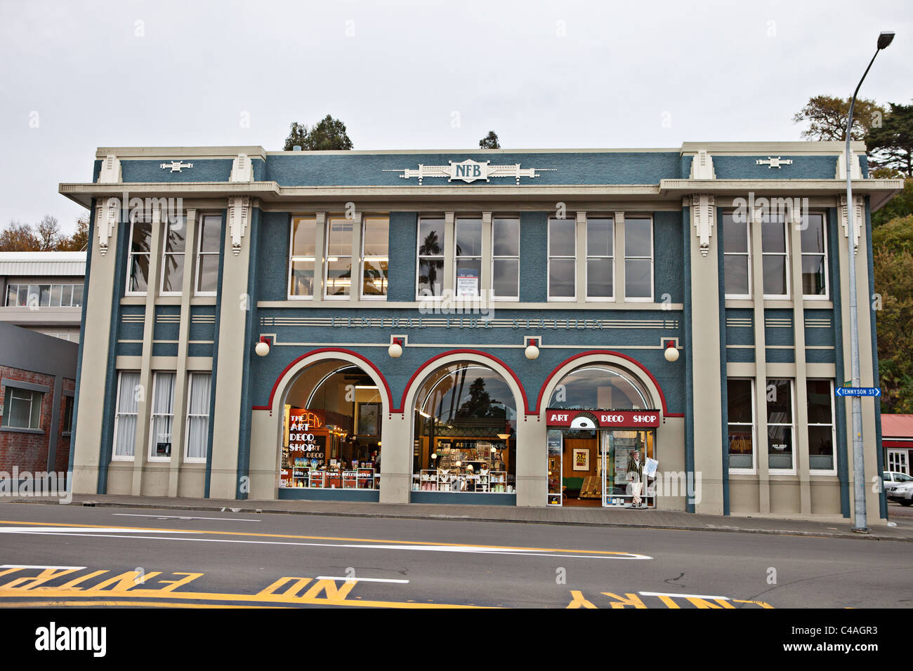 Art DECO CENTRE shop in Napier , New Zealand Stock Photo