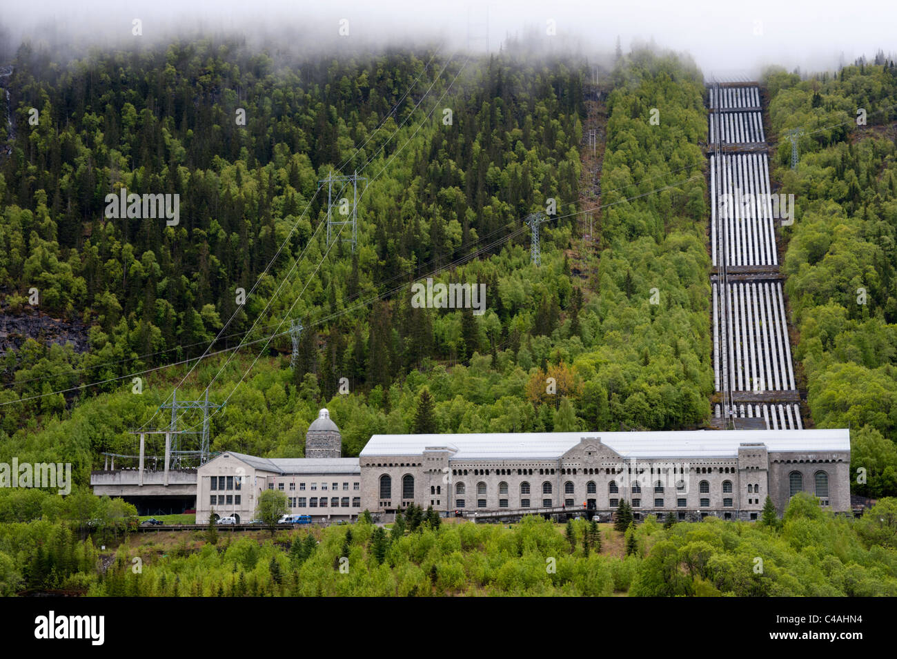 Vemork power station, Rjukan, Telemark, Norway Stock Photo