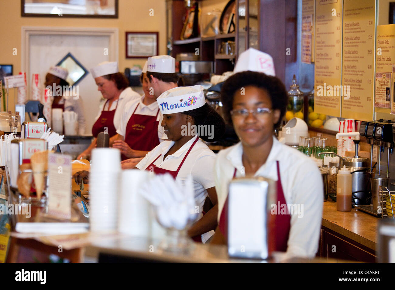 Historic Leopold's ice cream shop, Savannah, Stock Photo Alamy