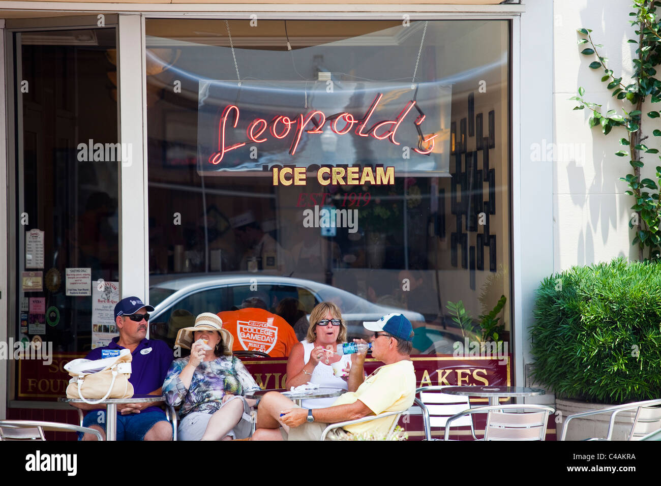 Historic Leopold's ice cream shop, Savannah, Stock Photo Alamy