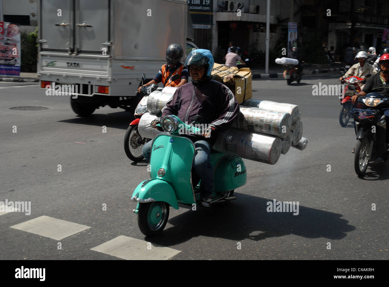 Motorbikes Bangkok Thailand Stock Photo