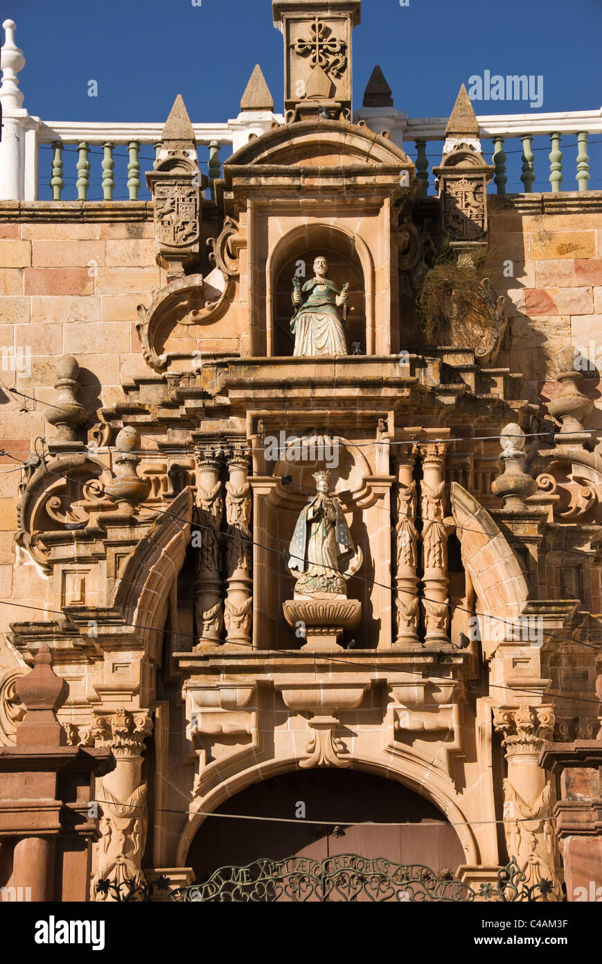 Sucre, Cathedral 16th c, entry detail Stock Photo