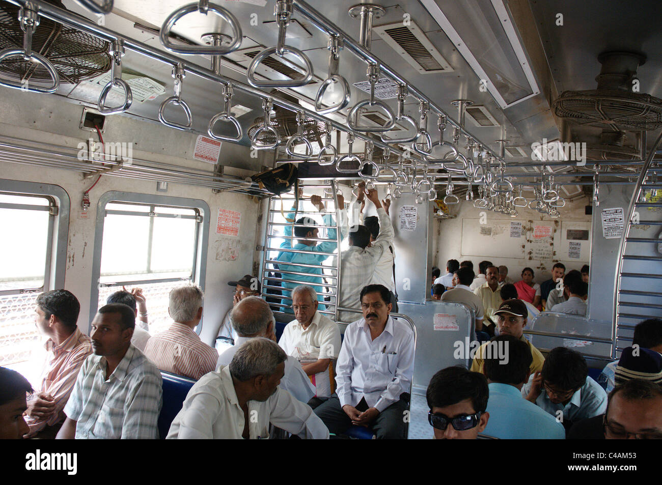 Inside an Indian first class rail carriage Stock Photo