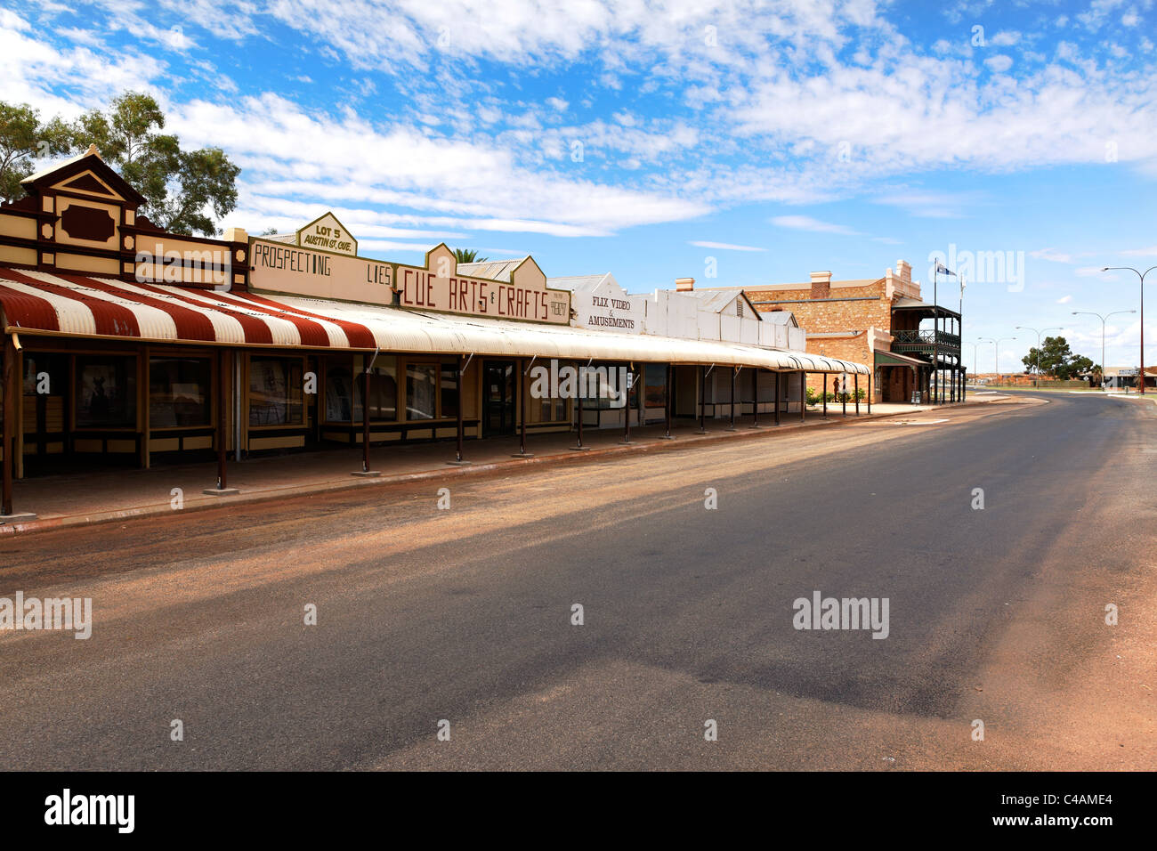 Historical iron clad shops, Cue Western Australia Stock Photo Alamy