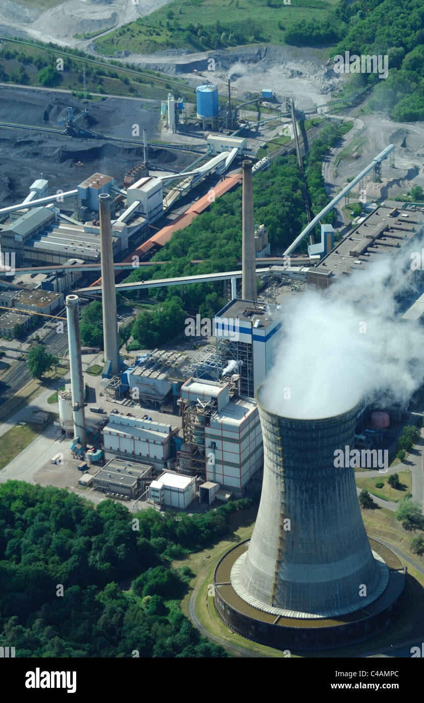 Aerial view coal electrical power station Emile Huchet, Carling Saint  Avold, Moselle, Lorraine, France Stock Photo - Alamy