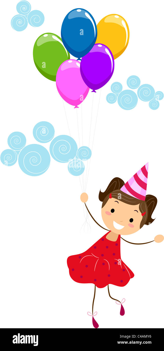 Birthday girl illustration hi-res stock photography and images - Alamy