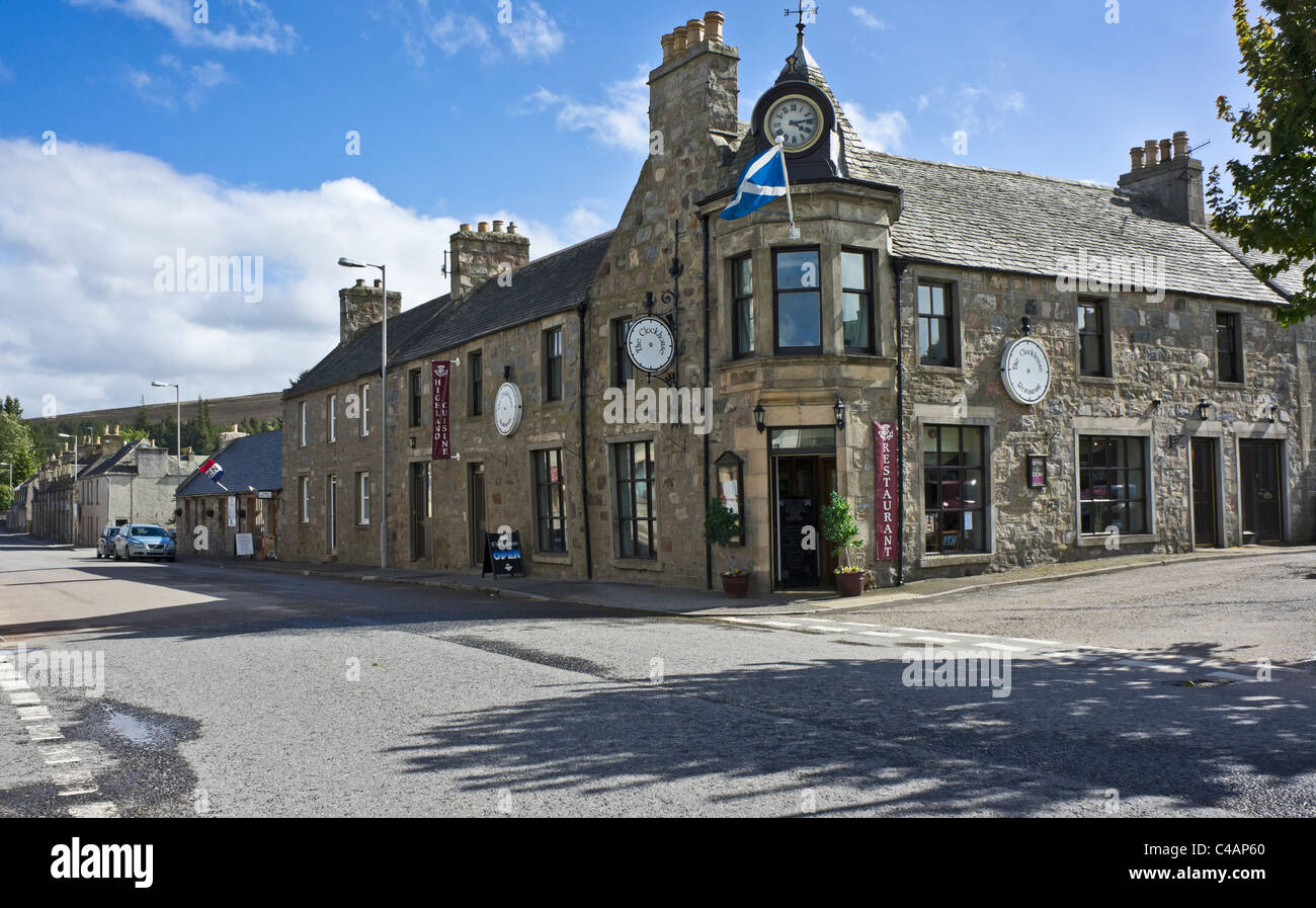 The Clockhouse Restaurant on the main street of Tomintoul in Moray