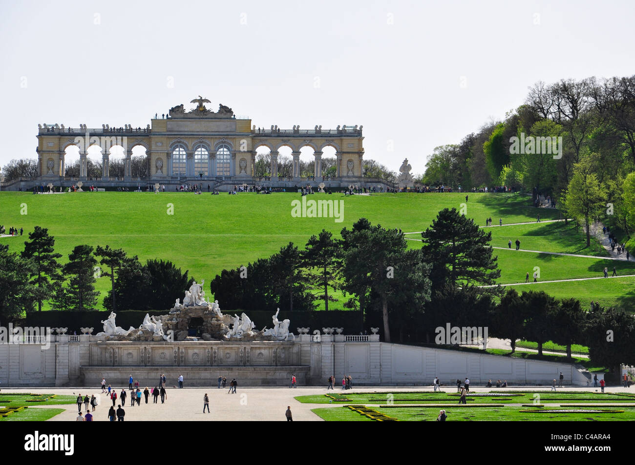 the gloriette at viennas schoenbrunn palace on a spring day Stock Photo