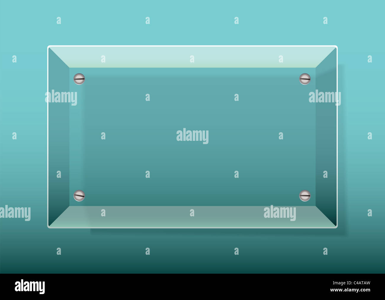 Glass plaque or notice board with copyspace and room for your own