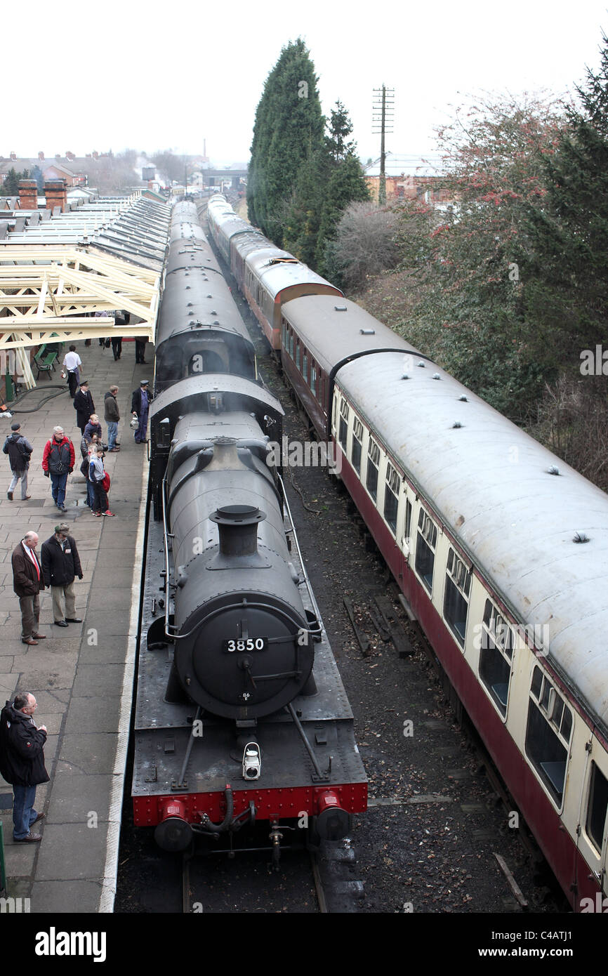 Steam trains at the Great Central railway at Loughborough station