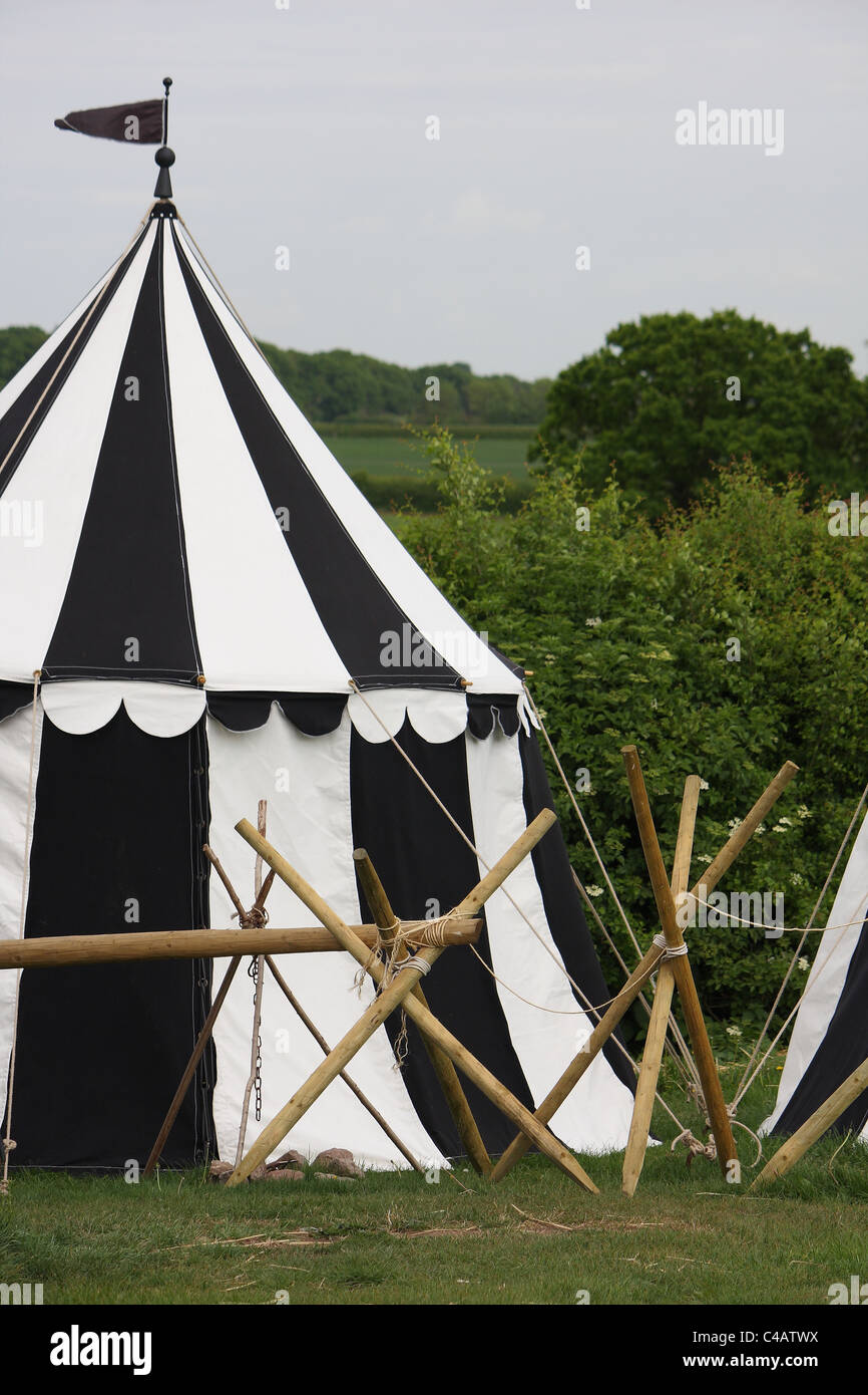 Medieval tents used during historic battles and wars in English history  Stock Photo - Alamy